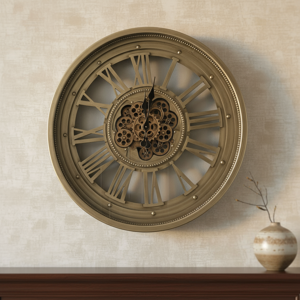 Close-up lifestyle shot of wall clock
