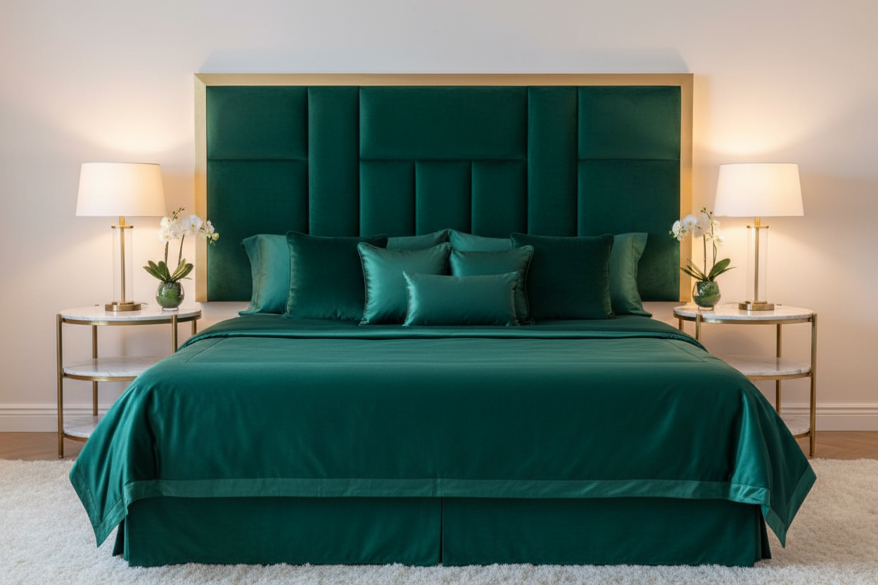 Kiyo Headboard Emerald Green Matching
