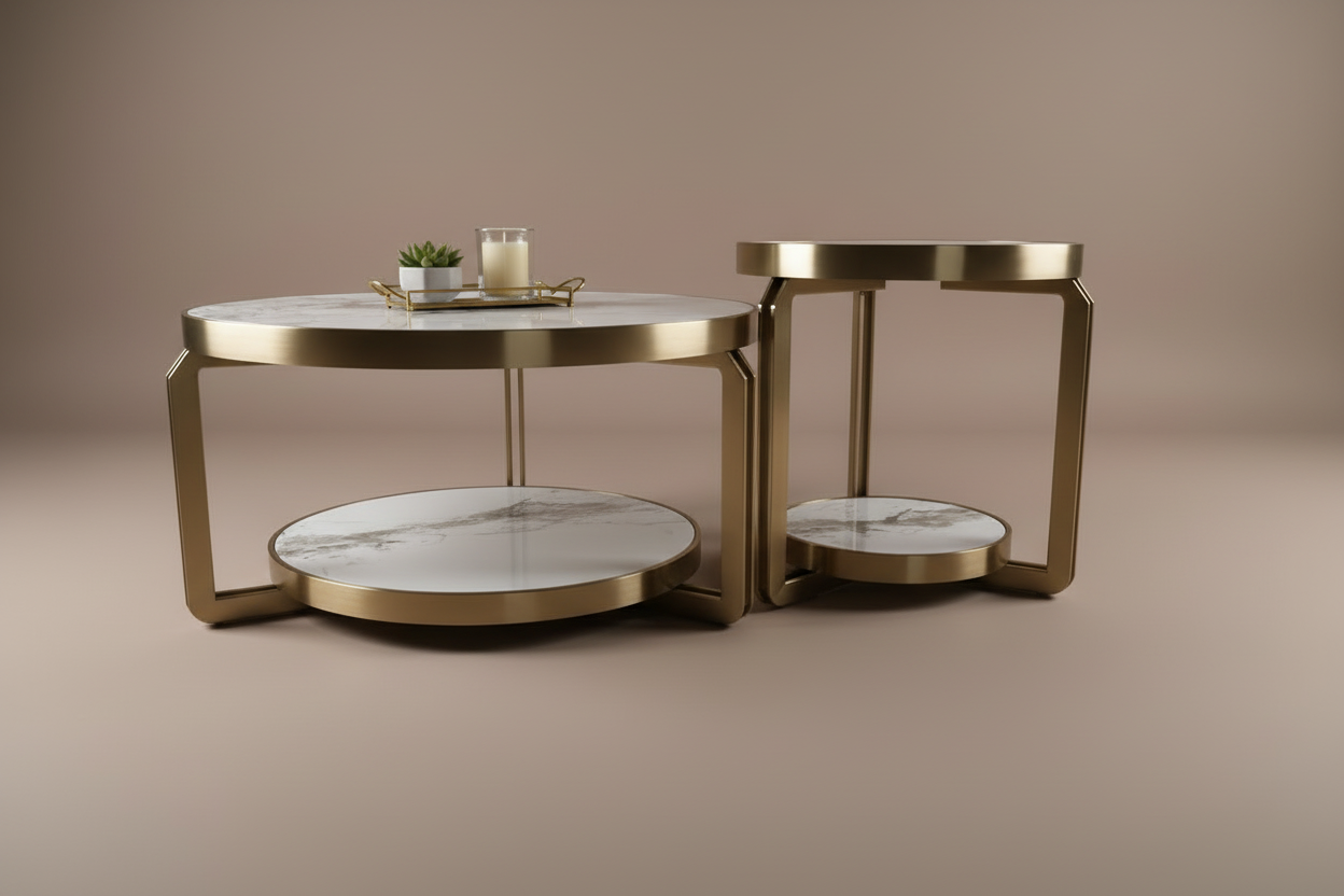 Low angle coffee tables