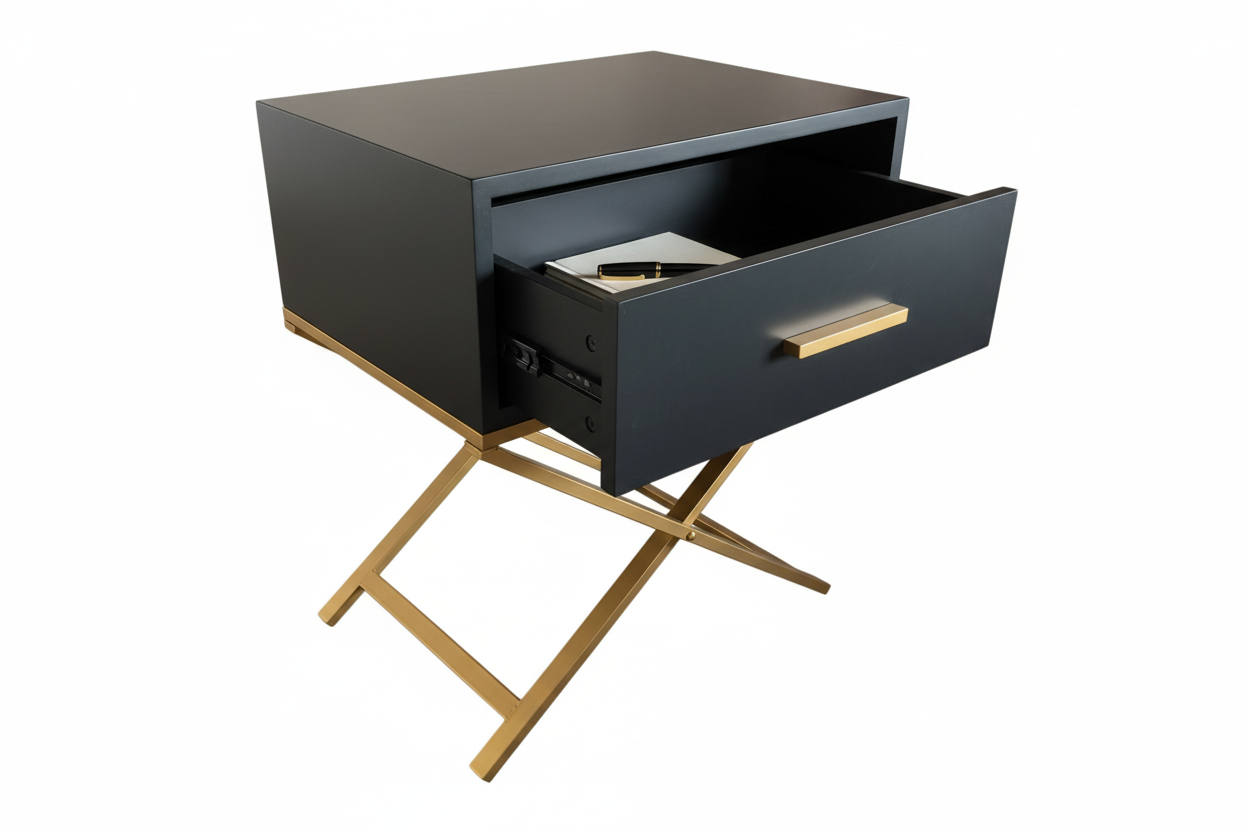 Pedestal with Drawer Open