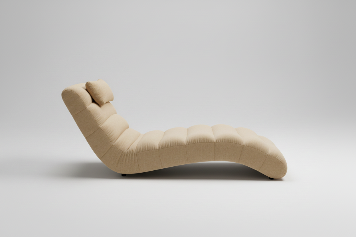 Side Angle - Cream-Beige Chaise