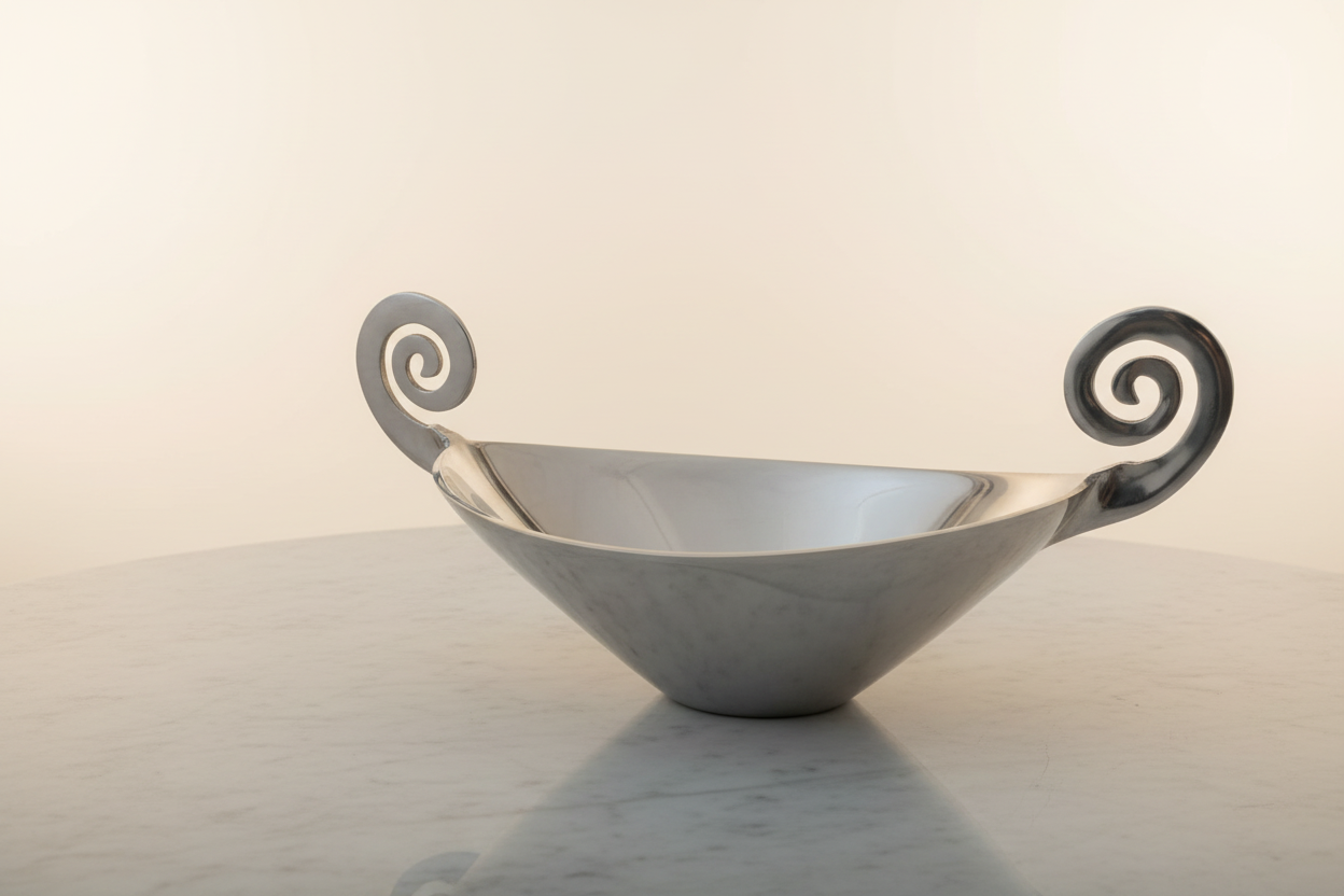 Silver Scroll Bowl Studio