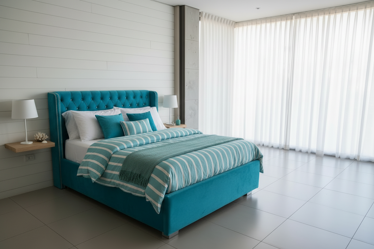 Victorian Bed - Turquoise
