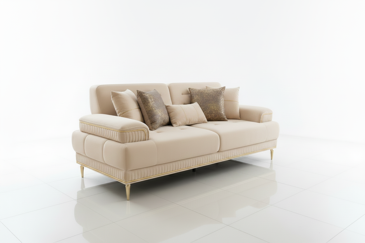 2-Seater Loveseat – Cream
