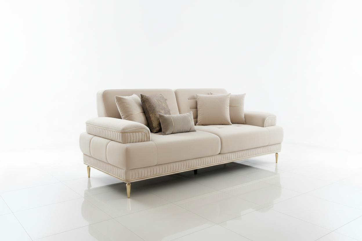 3-Seater Sofa – Cream