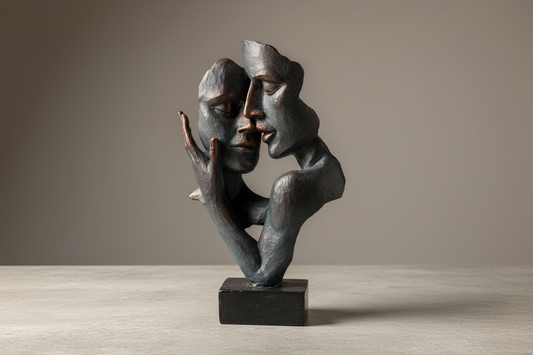 Abstract Couple Sculpture on Table