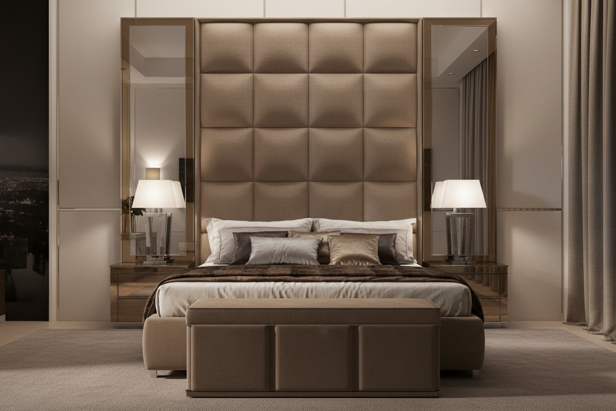 Alexandra Roma Headboard - Taupe Brown