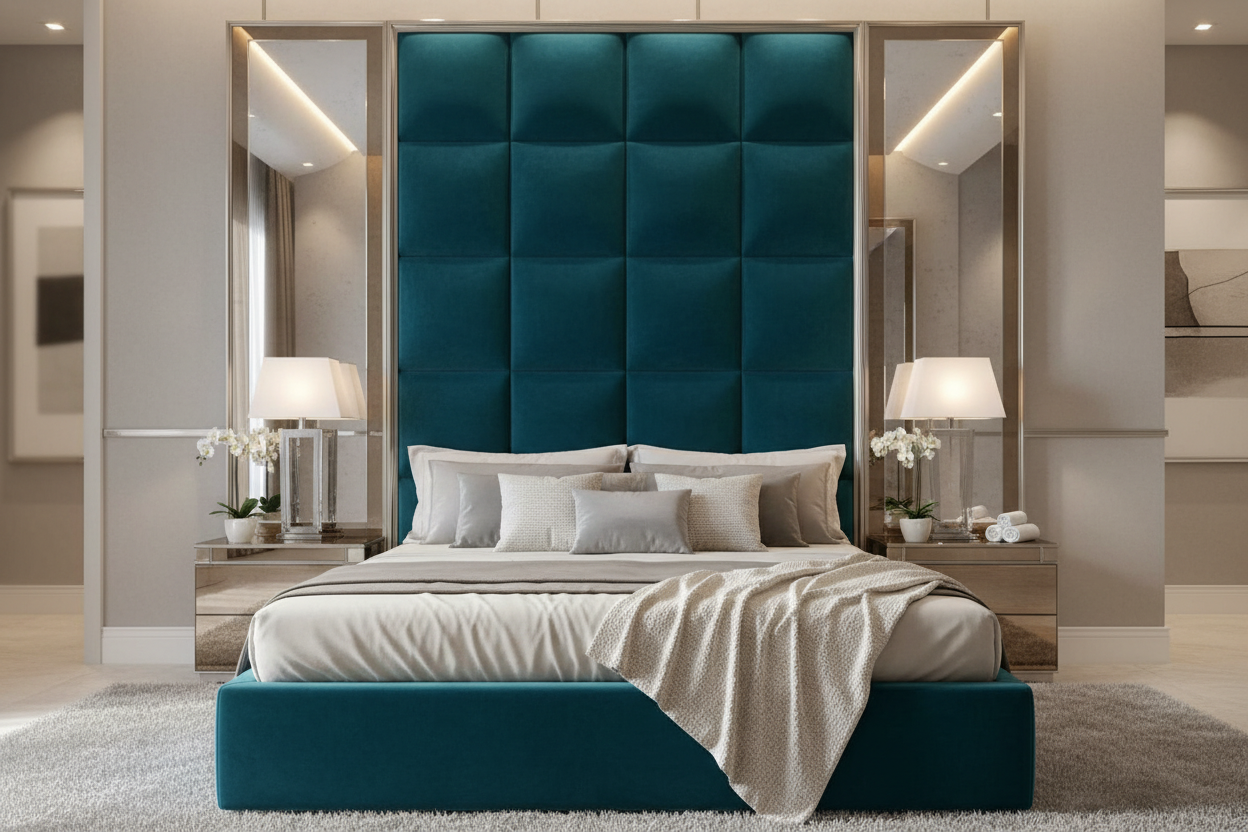 Alexandra Roma Headboard - Turquoise