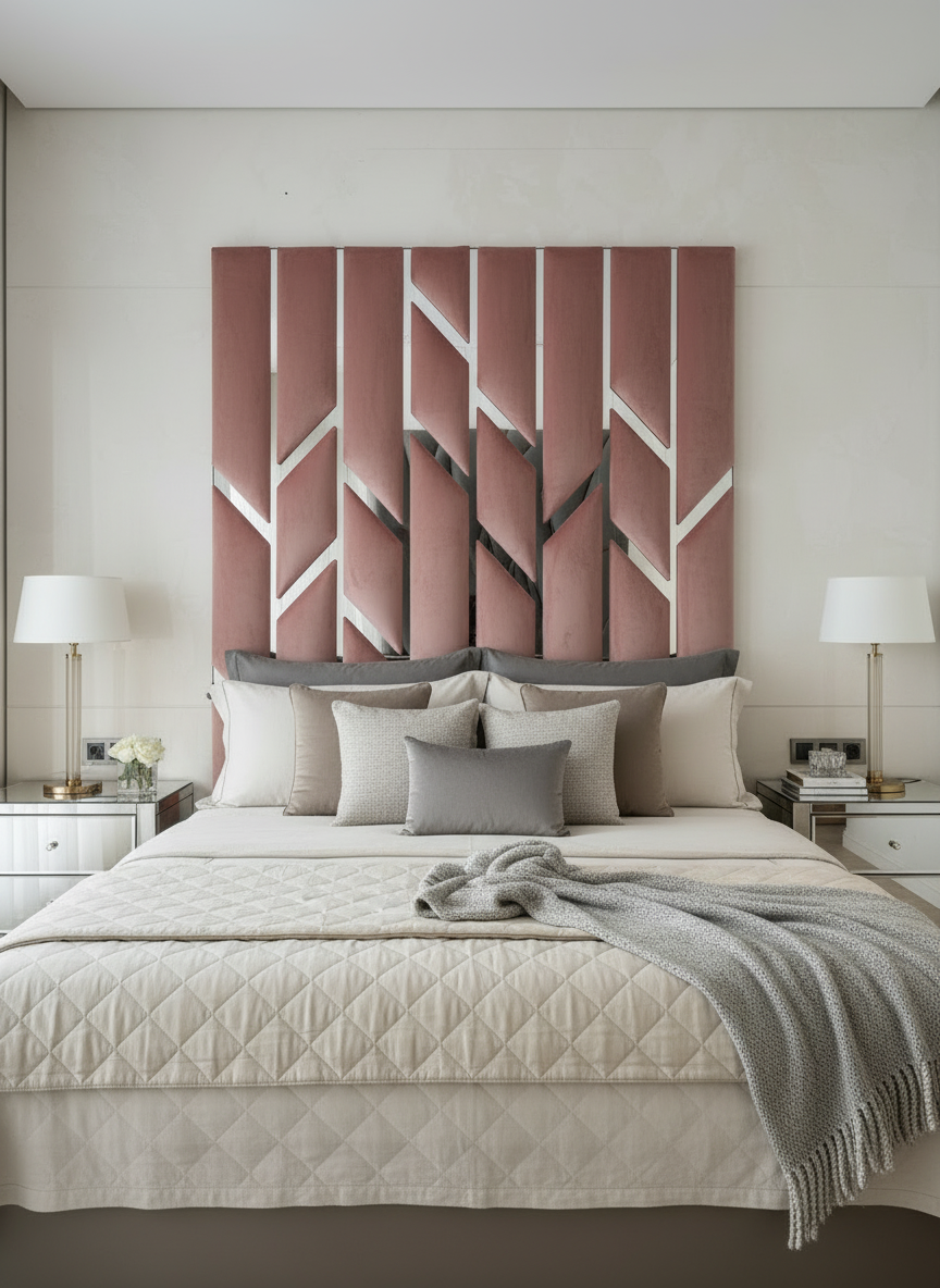 Angelo Headboard - Blush Pink
