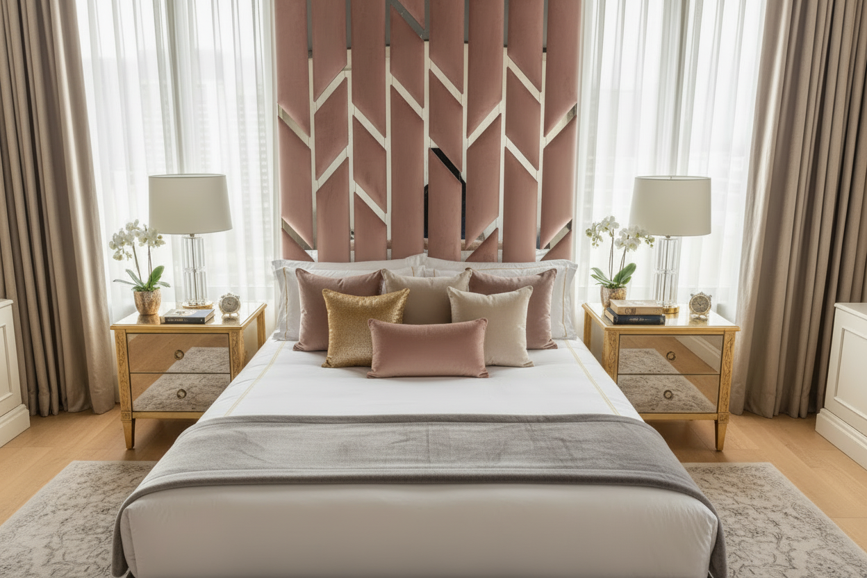 Angelo Headboard - Blush Pink
