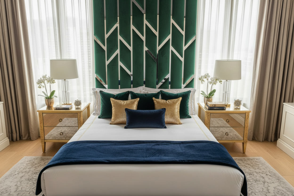 Angelo Headboard - Emerald Green