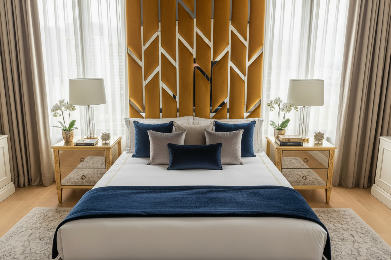 Angelo Headboard - Mustard Yellow