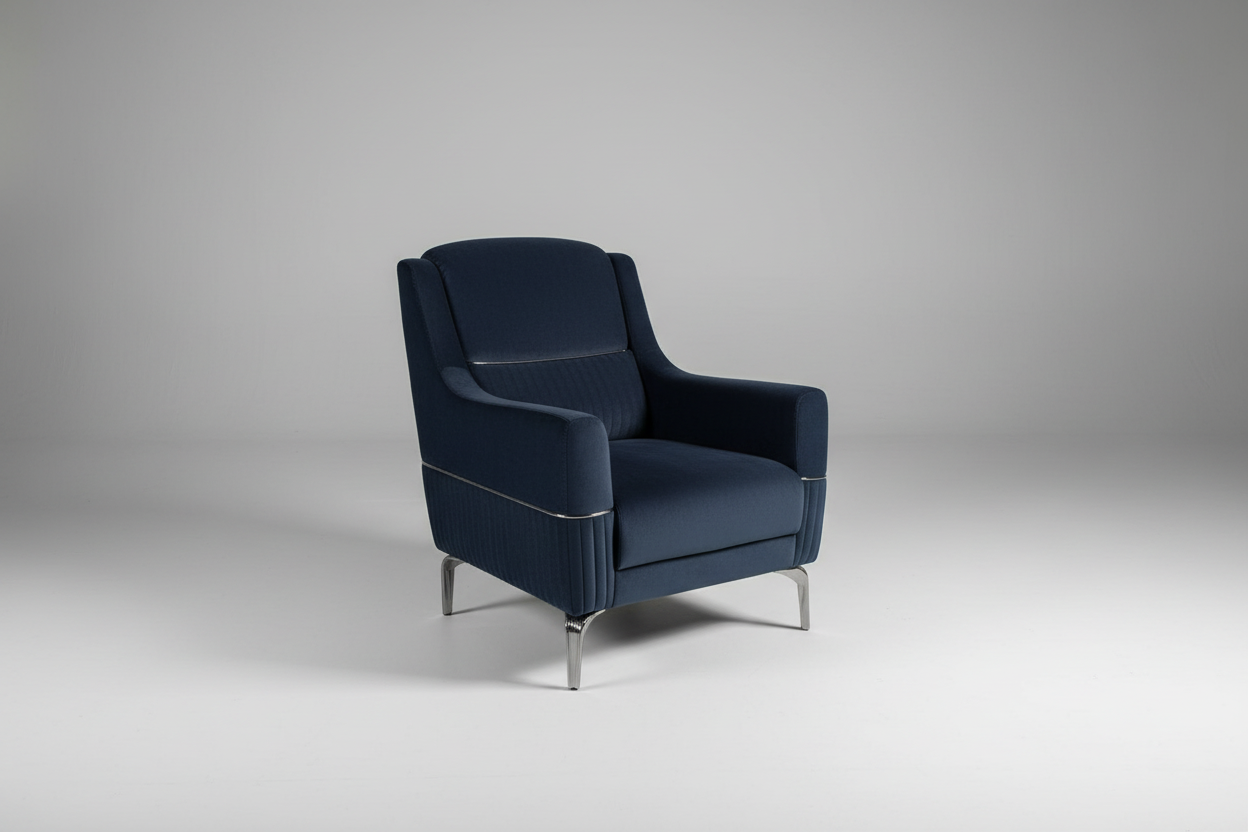 Angled Studio Shot - Single Seater with Smooth Backrest
