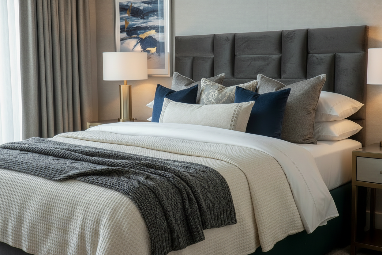 Arcadia Headboard - Charcoal Grey