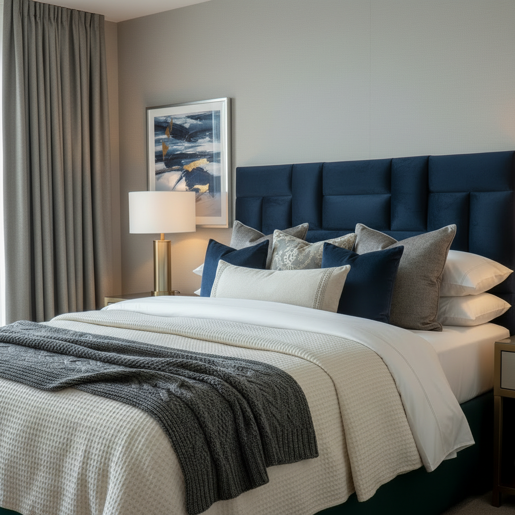 Arcadia Headboard - Navy Blue