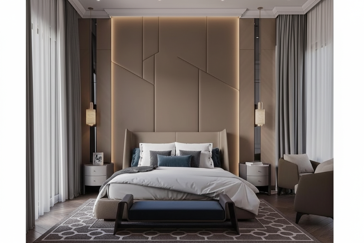 Athena Headboard - Taupe Brown