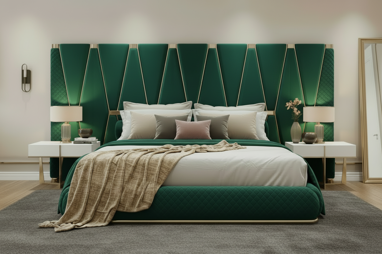 Atlantis Bed - Emerald Green