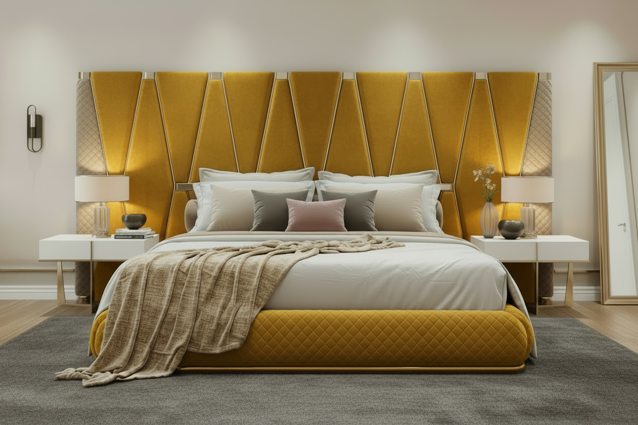 Atlantis Bed - Mustard Yellow