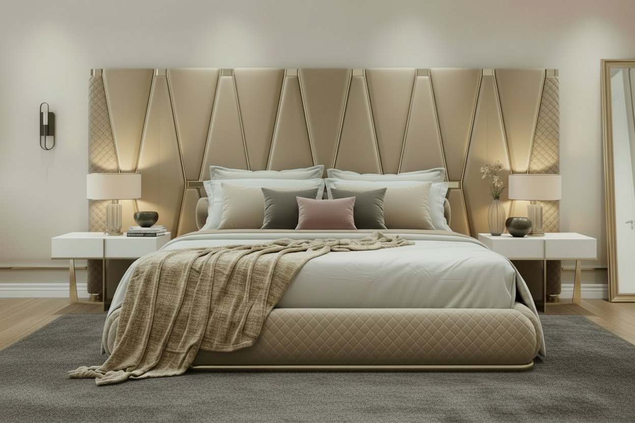 Atlantis Bed - Taupe Brown