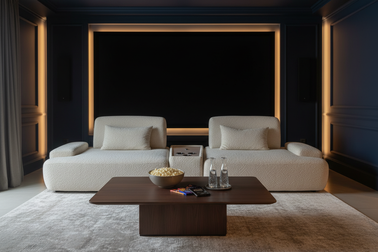 Austin Sofa Front View Cinema