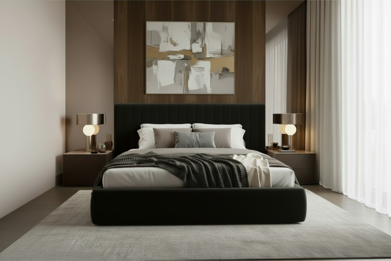 Black bed