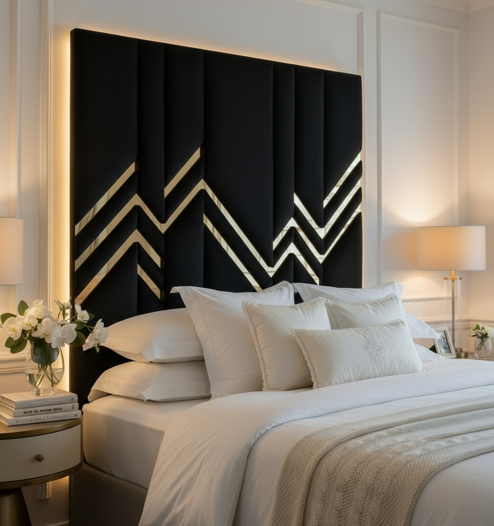Black Headboard Close-Up Lifestyle