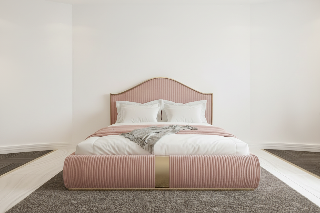 Blush Pink Antalya Bed