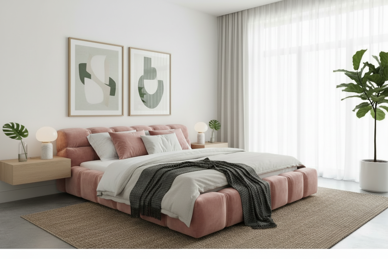 Blush Pink Bed