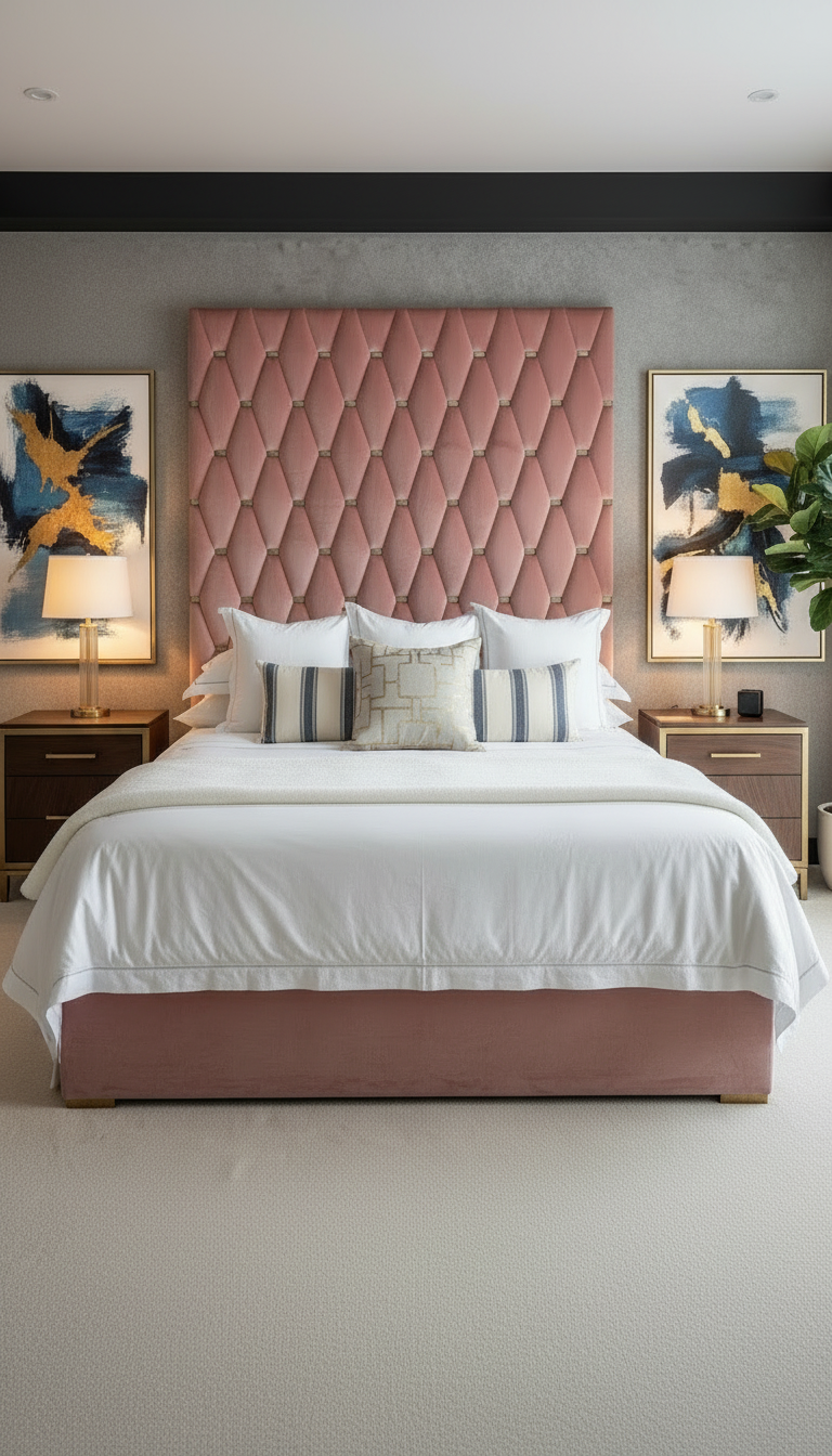 Blush pink bedroom