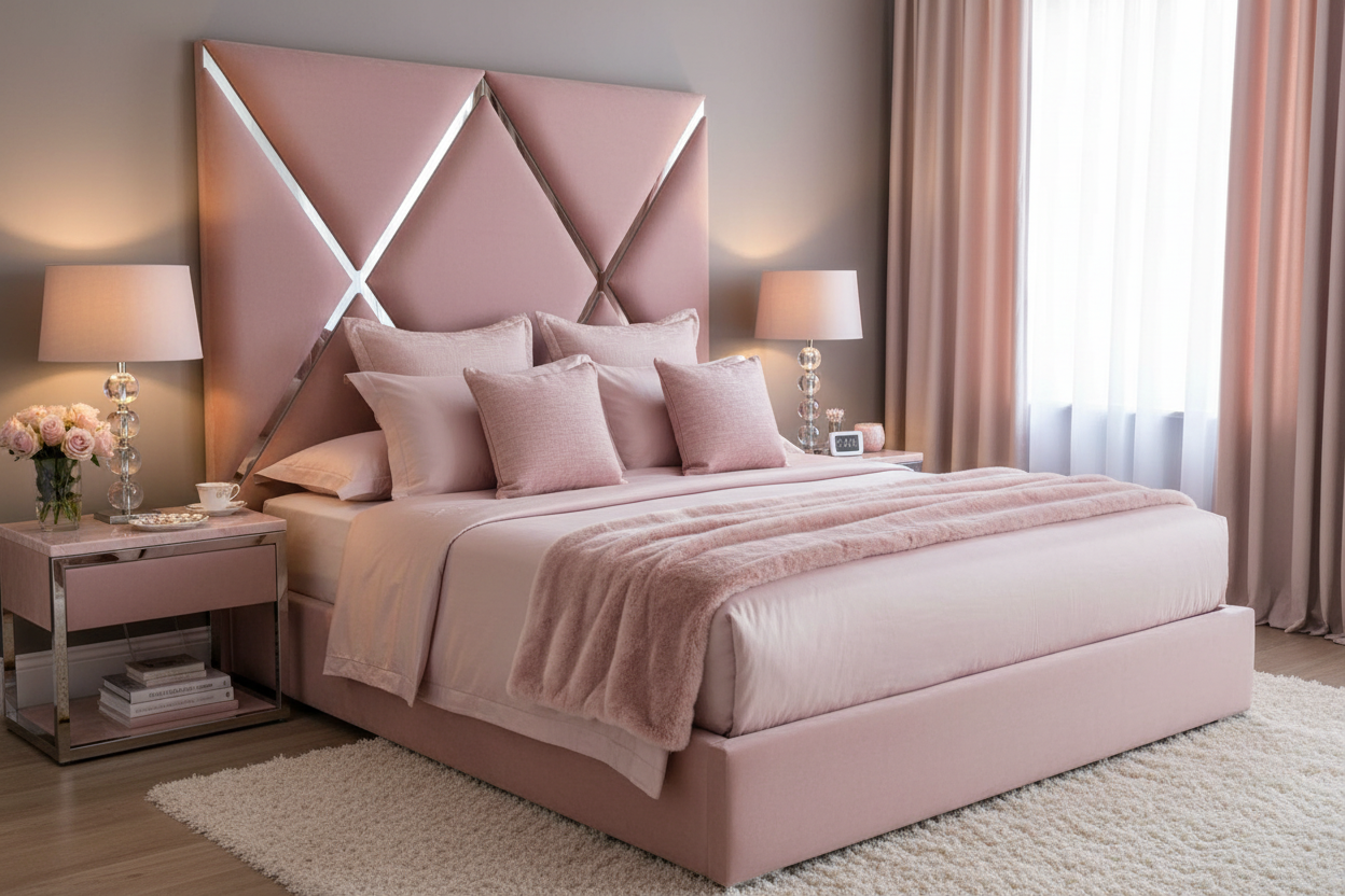Blush pink Cresta bedroom suite