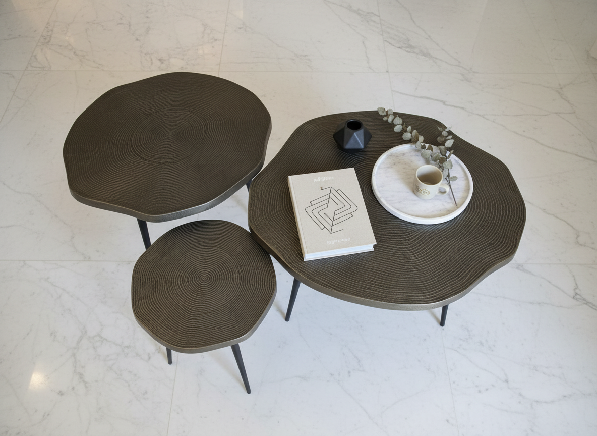 Camilla Coffee Table Set - Top View (3 Piece)