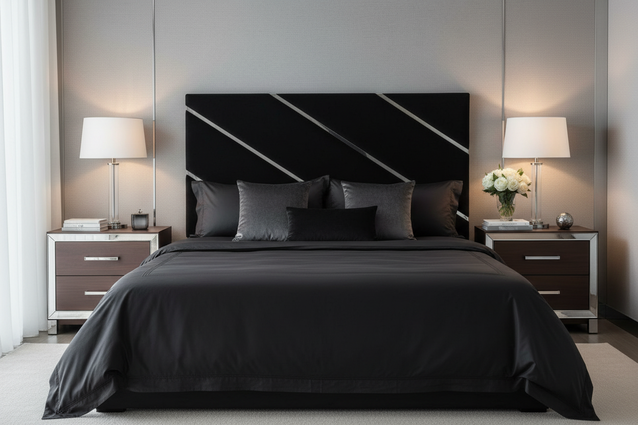 Carnival Headboard Lifestyle - Black without Frame
