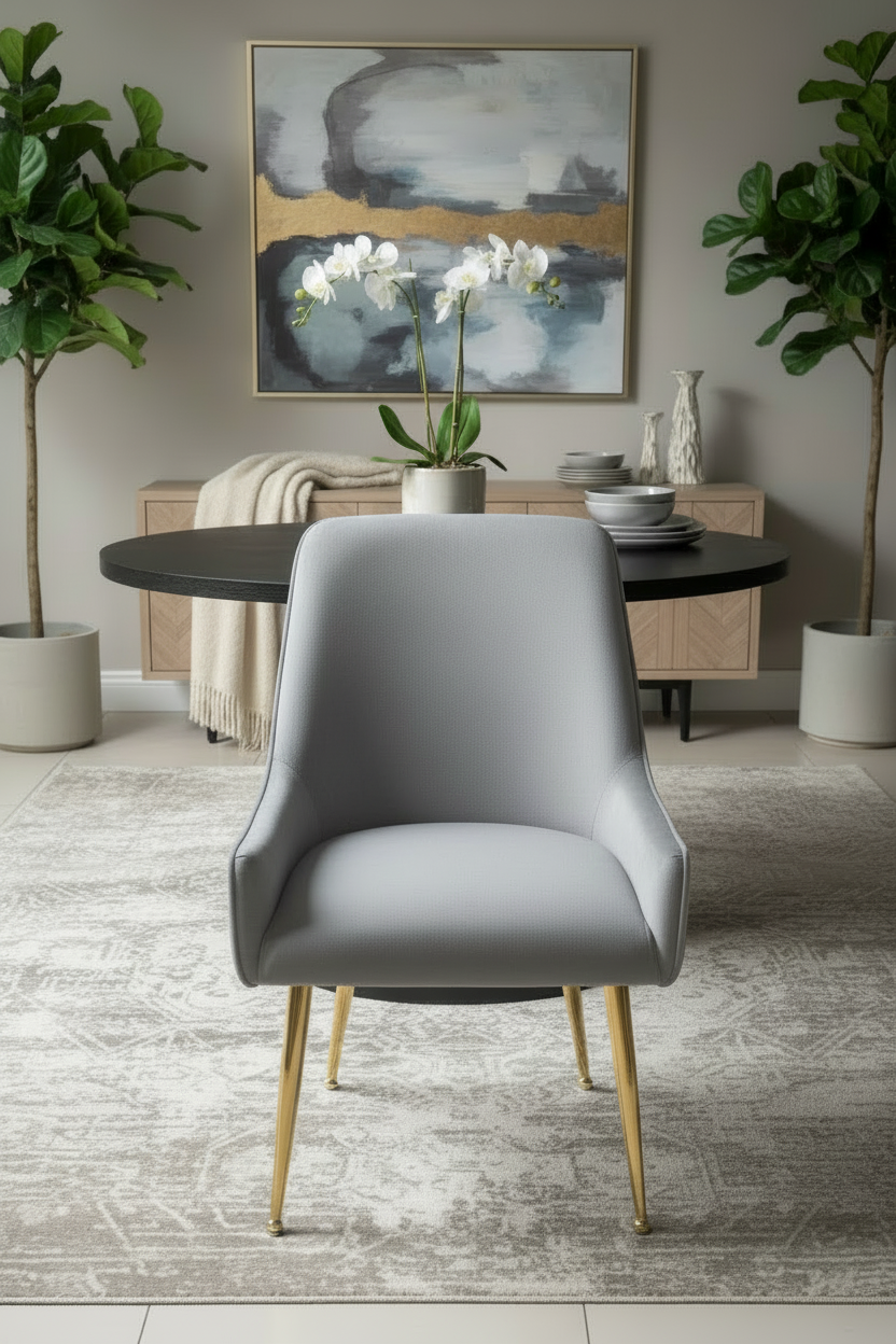 Chair with completely smooth upholstery