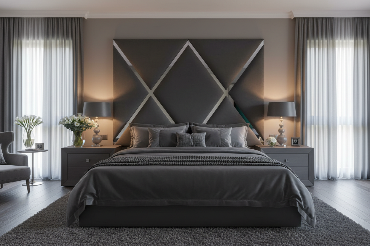 Charcoal grey Cresta bedroom suite