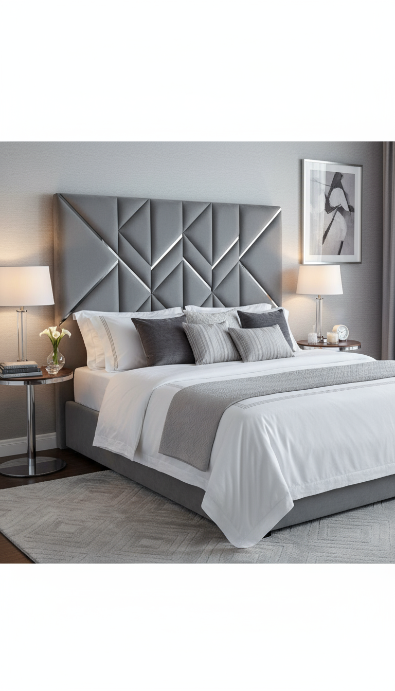 Charcoal grey headboard lifestyle image