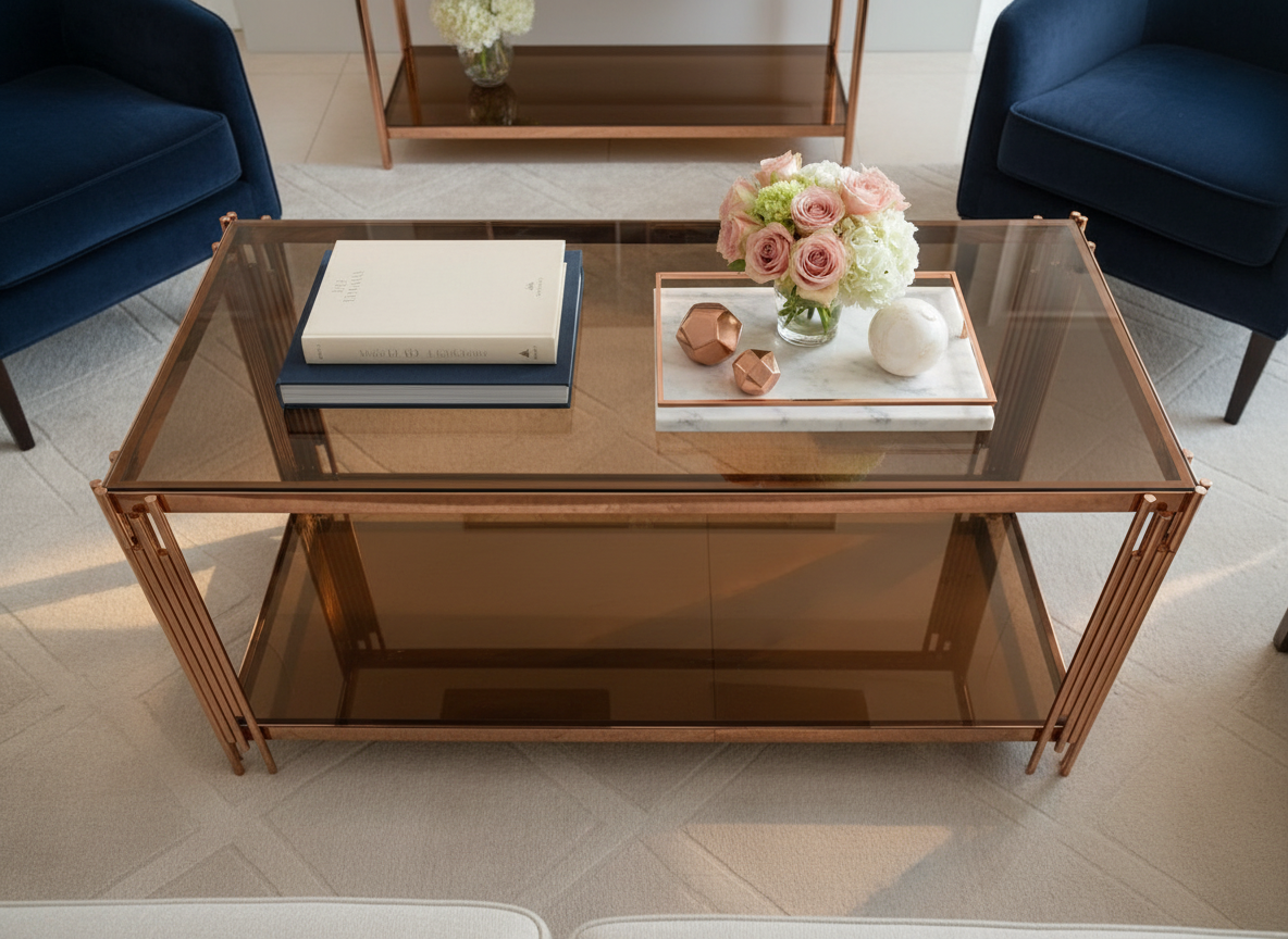 Coffee table 6 - rose gold top view