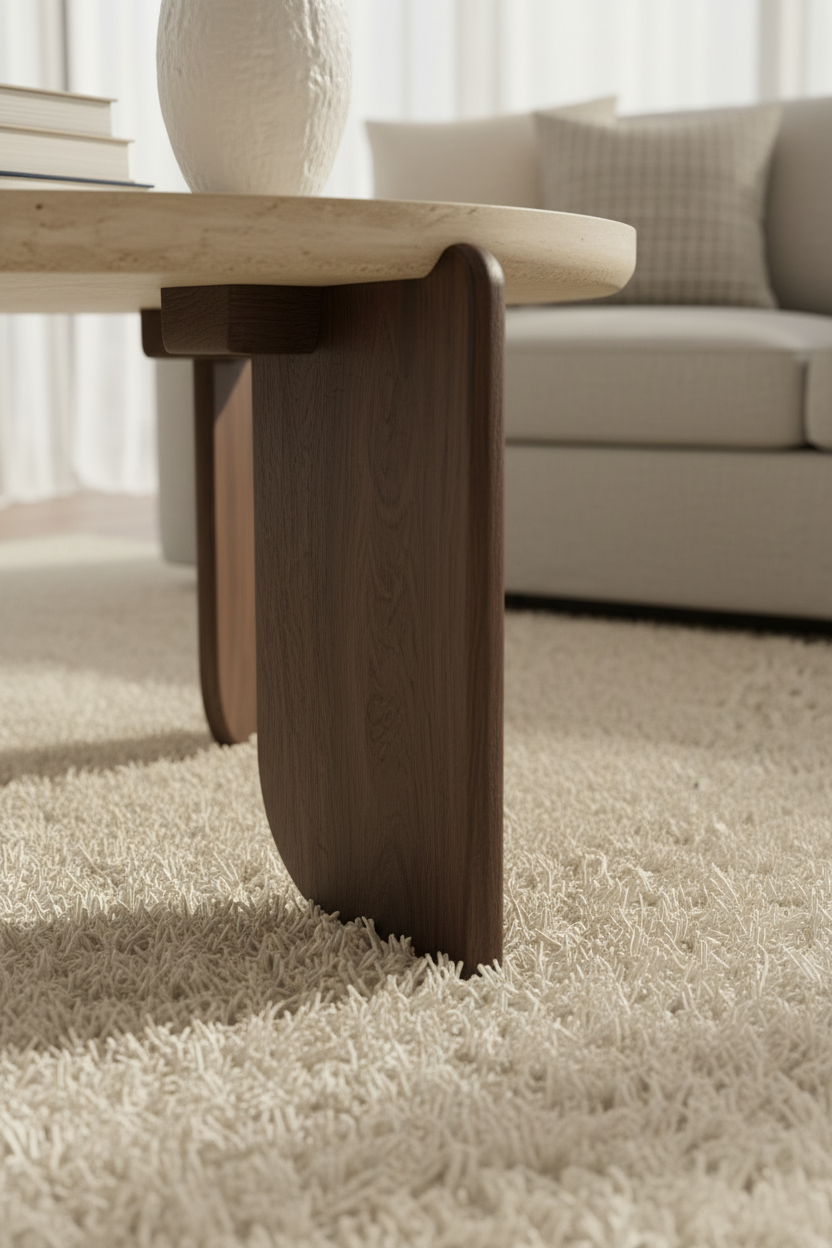 Coffee table leg detail