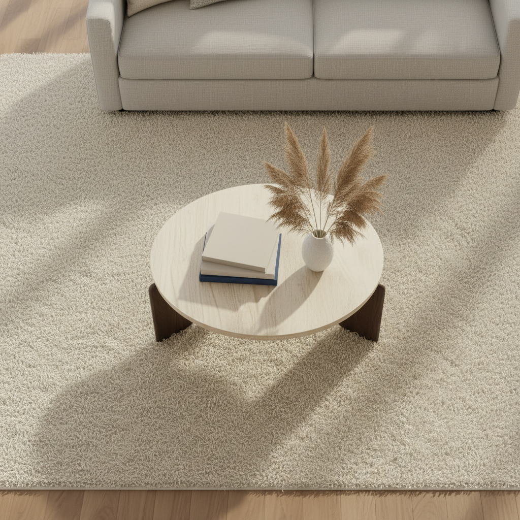 Coffee table top view