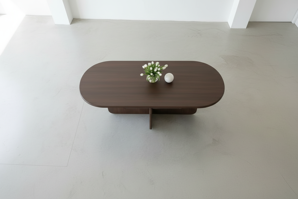 Coffee table top view