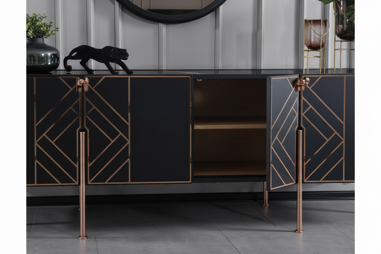 Console Detail with Door Open