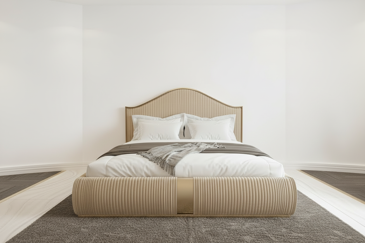 Cream Beige Antalya Bed