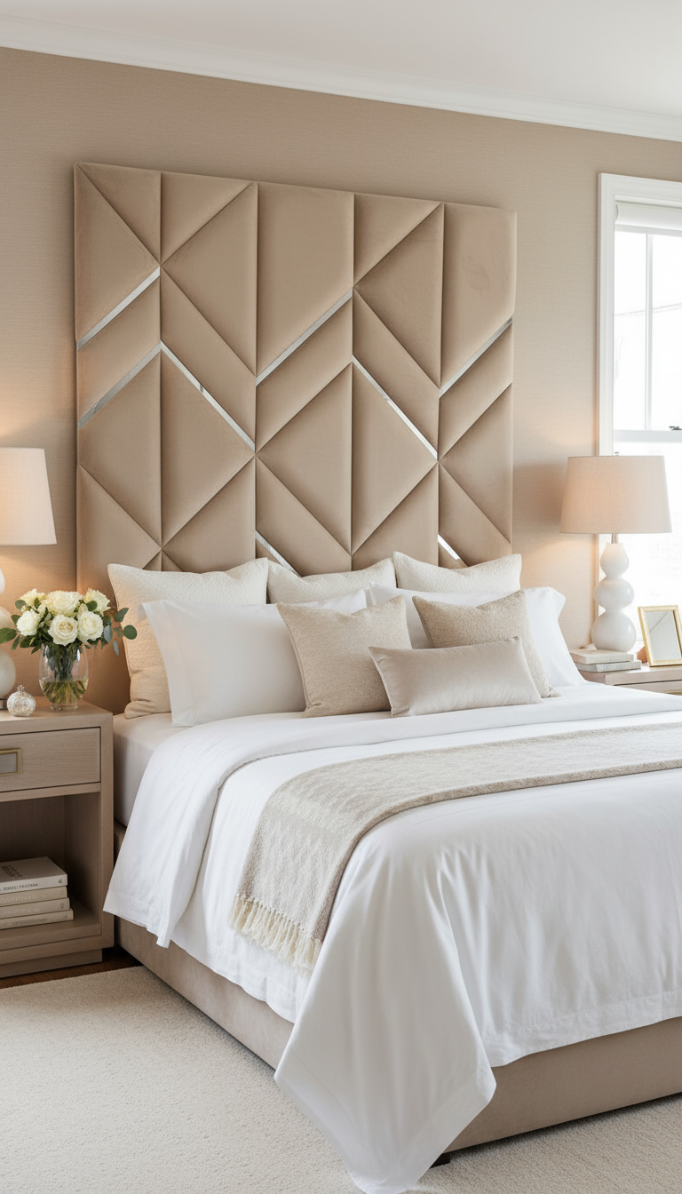 Cream beige headboard lifestyle image