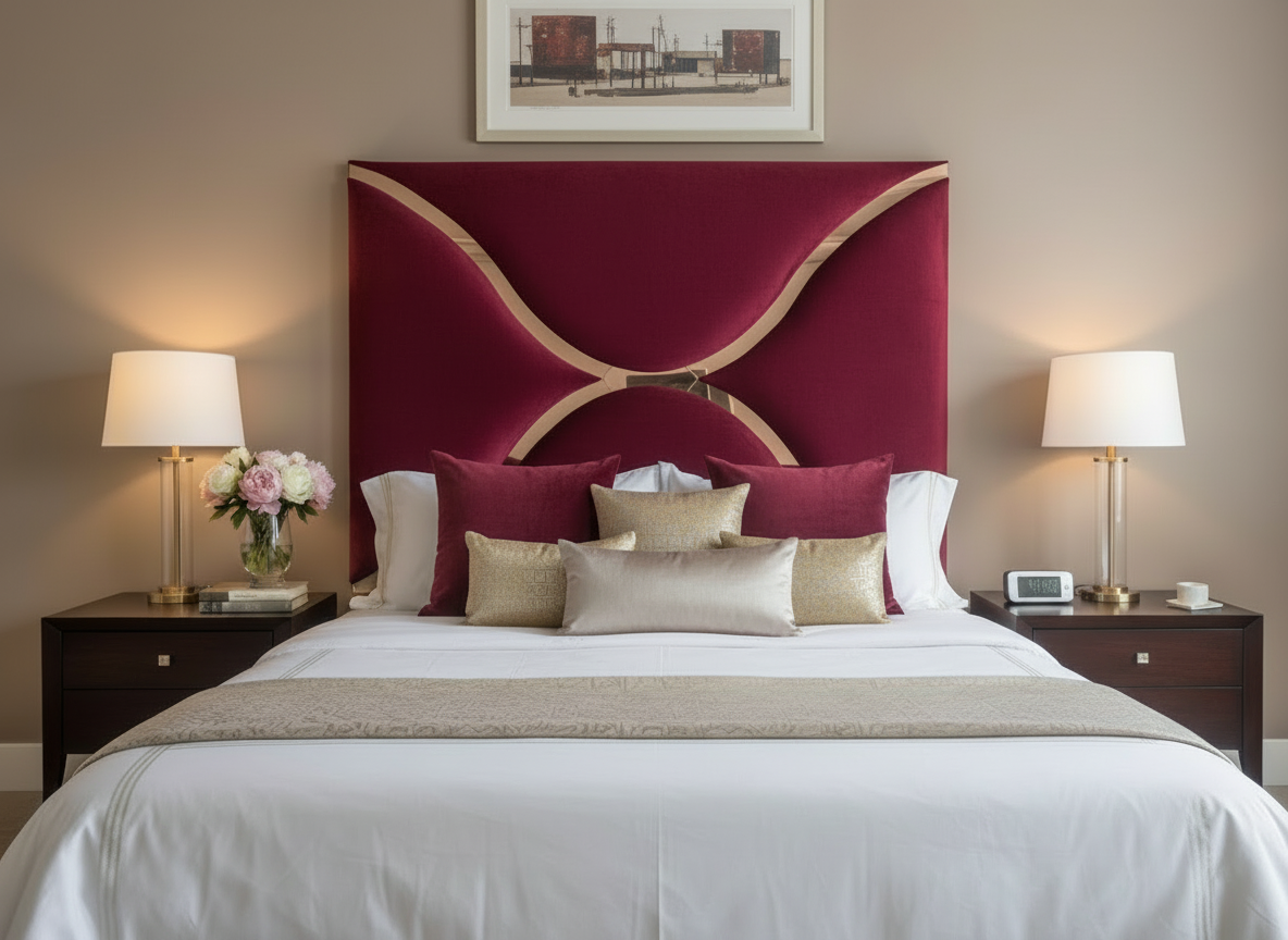 Cresta Mirrored Headboard Lifestyle - Zoomed In