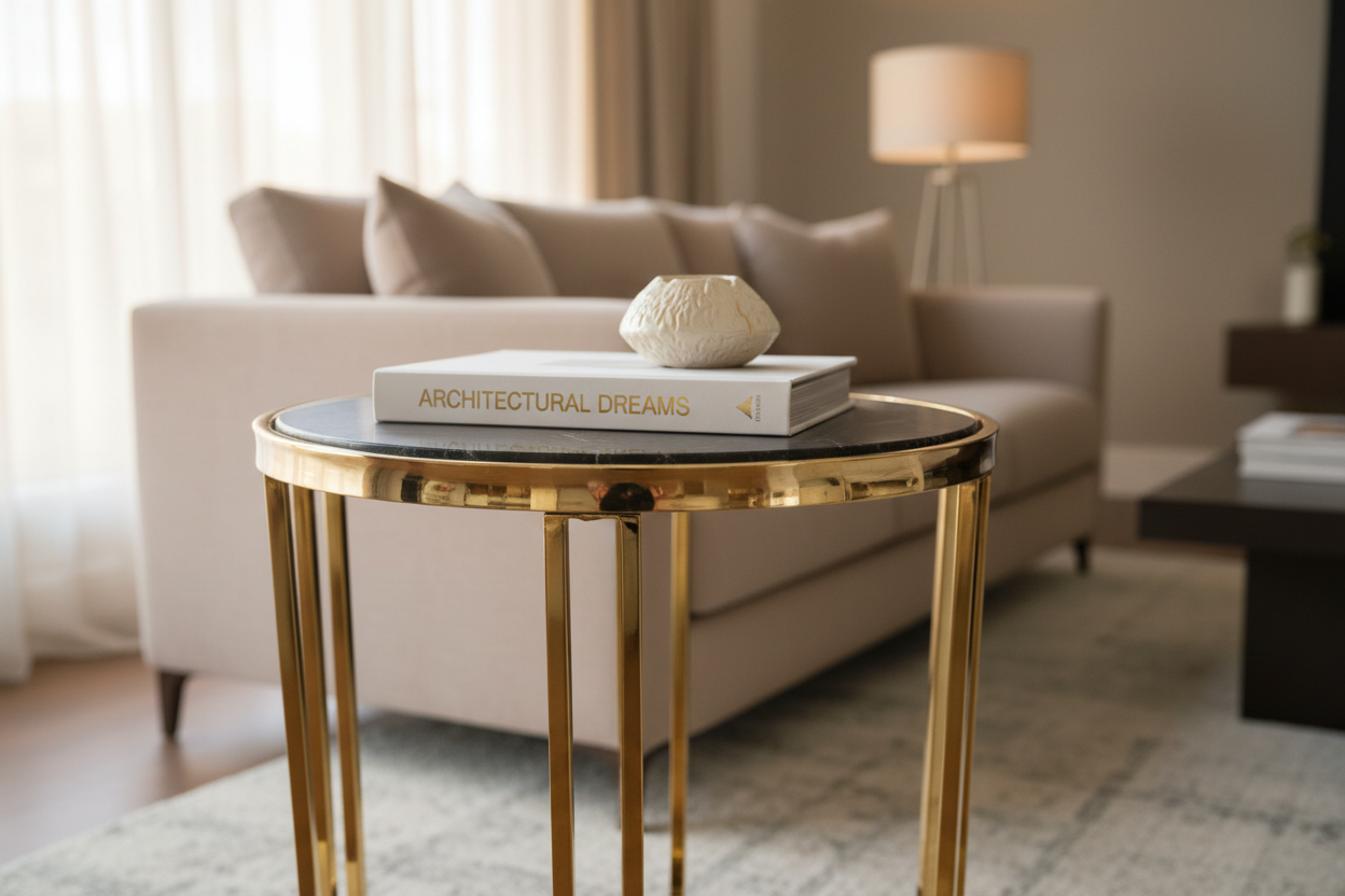 Dia side table - low front angle