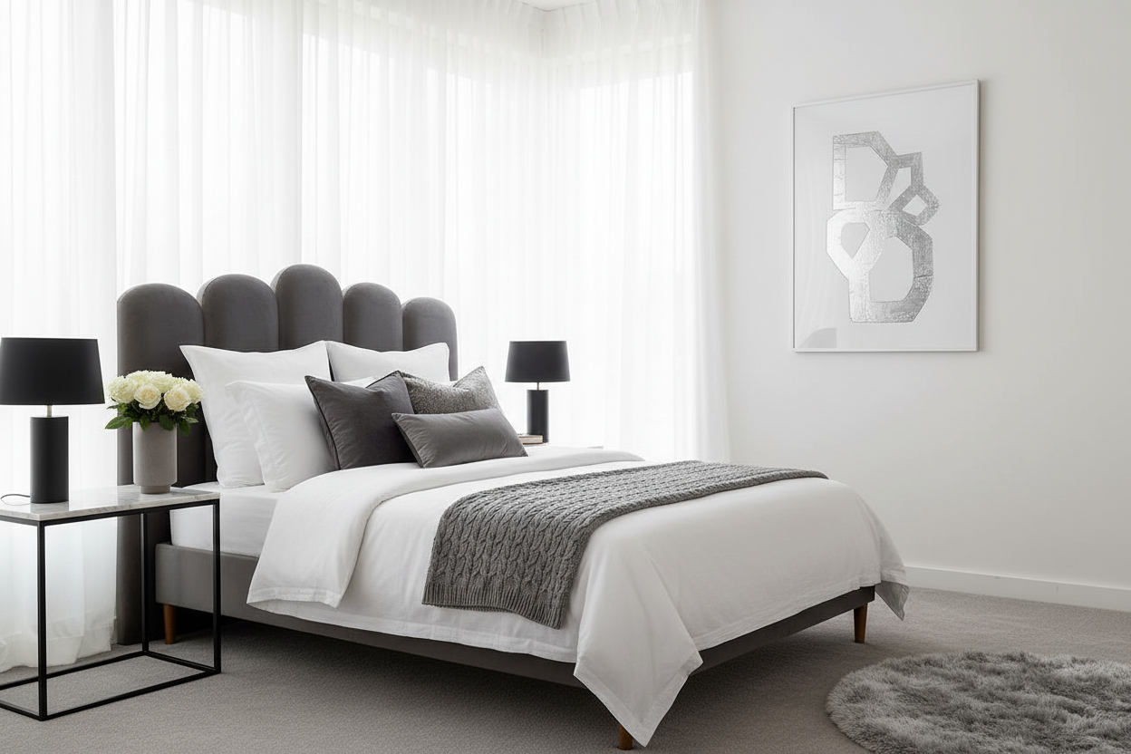 Elizabeth Headboard - Charcoal Grey