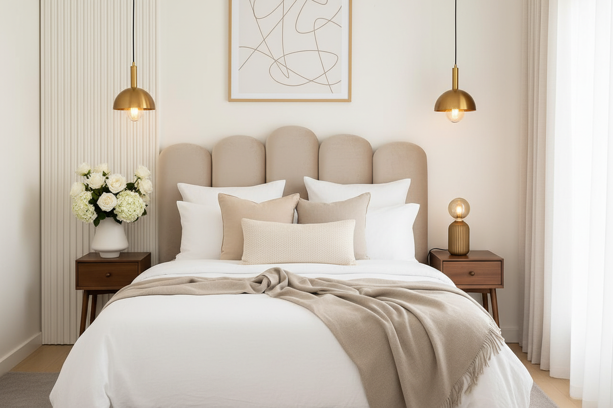 Elizabeth Headboard - Cream Beige