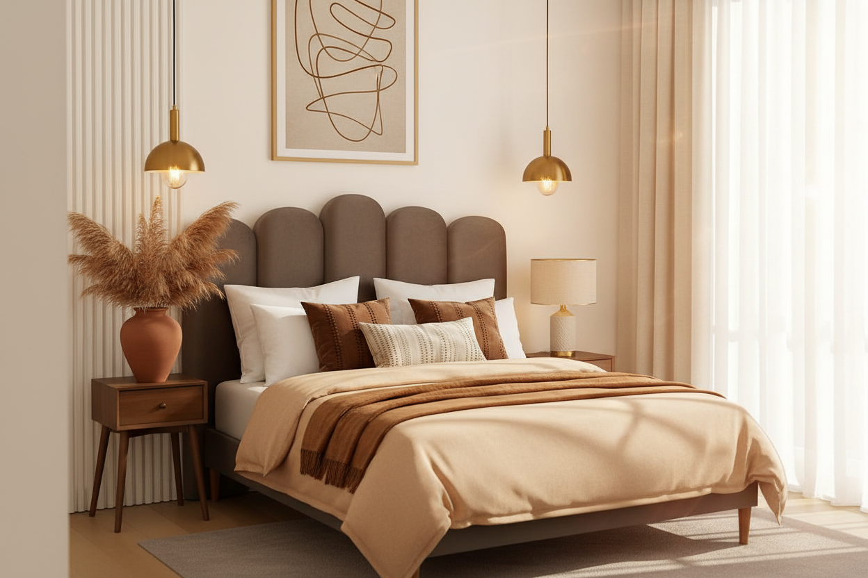 Elizabeth Headboard - Taupe Brown
