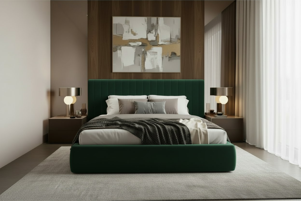 Emerald green bed
