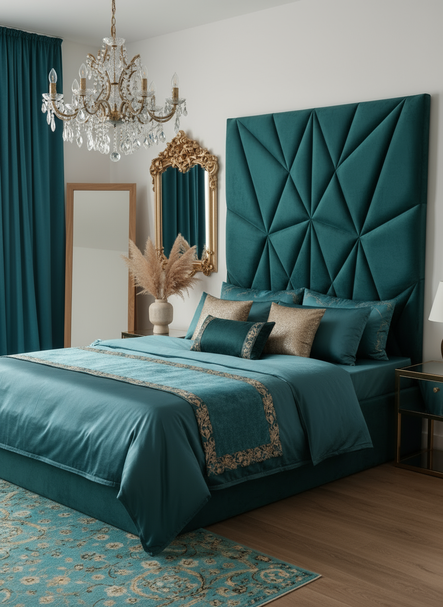 Emerald Green Headboard Lifestyle