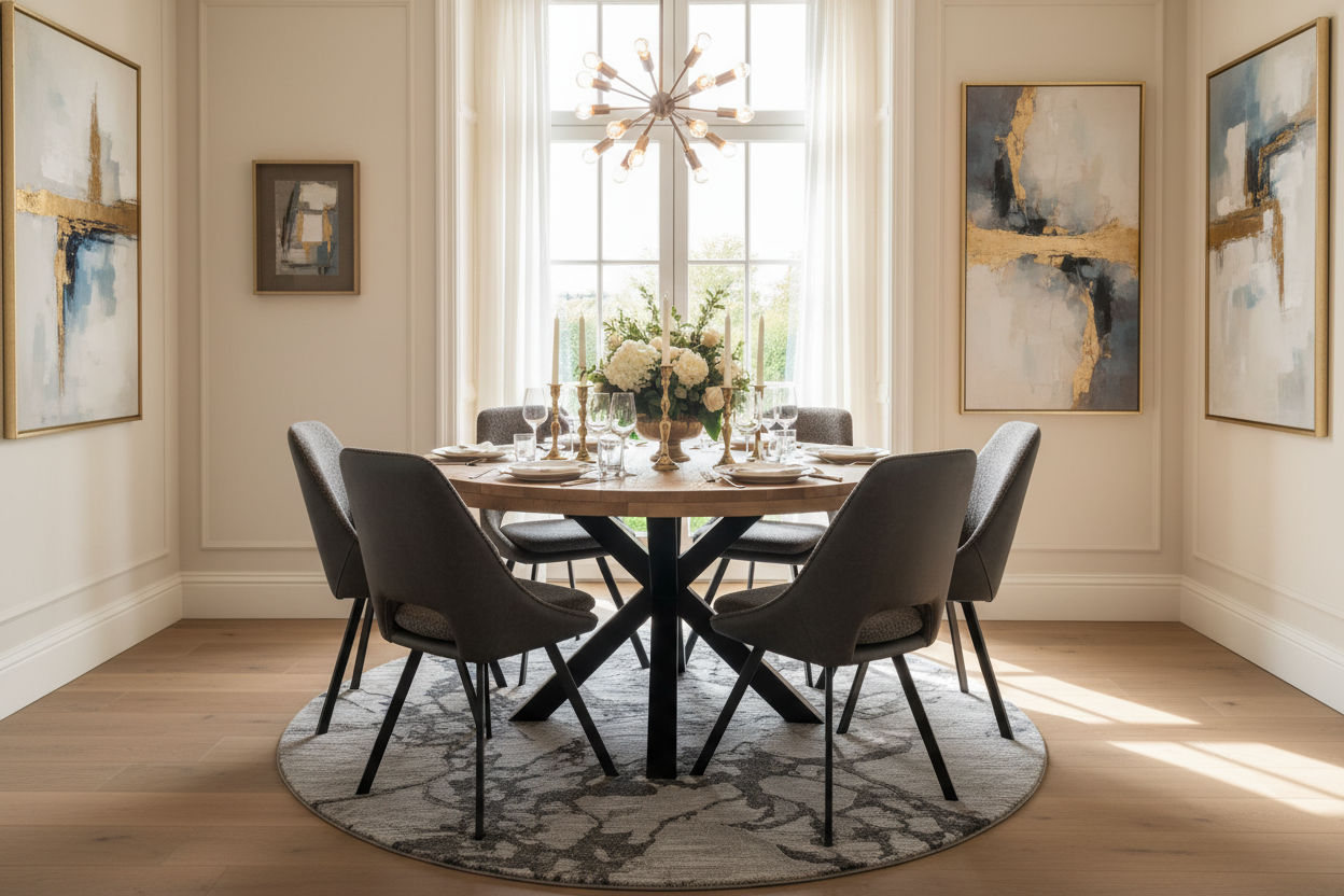Evan Dining Table & Ava Dining Chairs Lifestyle Image
